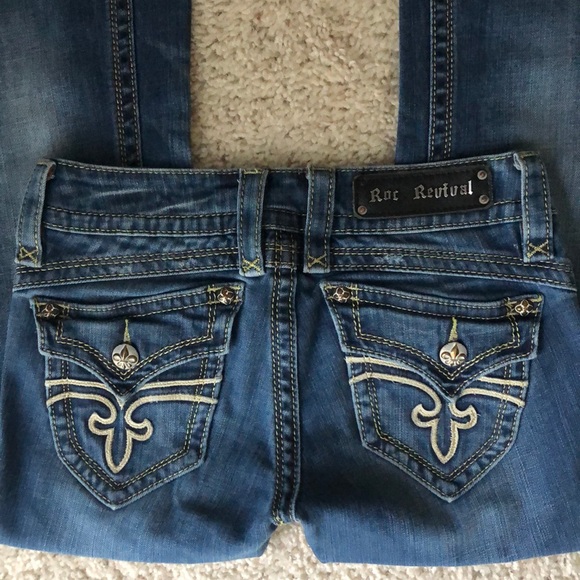 Rock Revival Denim - Rock revival jeans Sz 27 W 28 x 34 Gwen boot cut